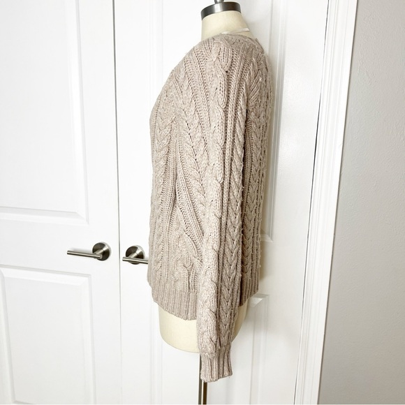 NAADAM Chunky Cable Cardigan Wool Size Medium - Picture 7 of 12